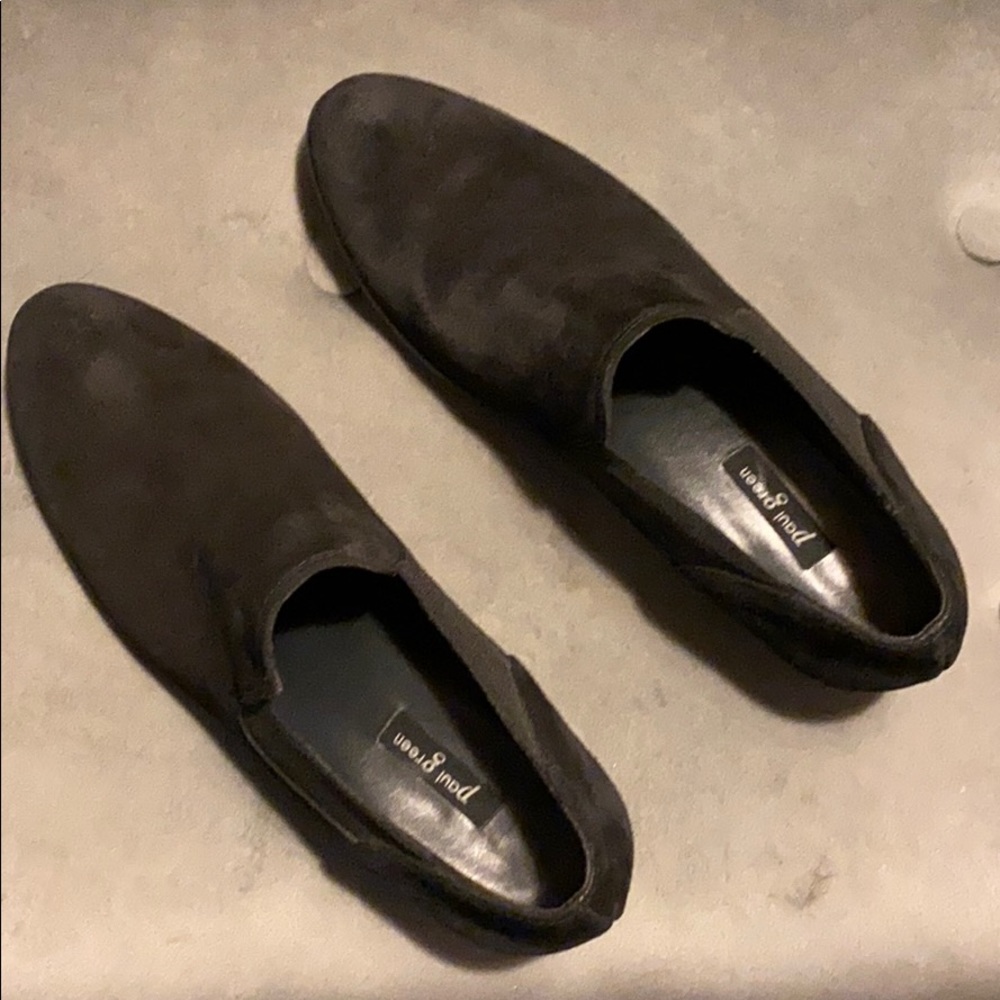 Paul Green black suede leather shooties